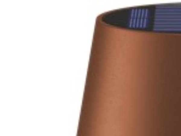 Trådlös LED-bordslampa med solcell, brons
