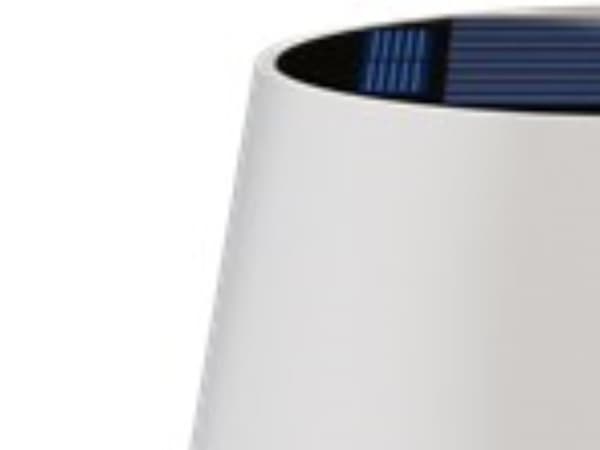 Trådlös LED-bordslampa med solcell, vit