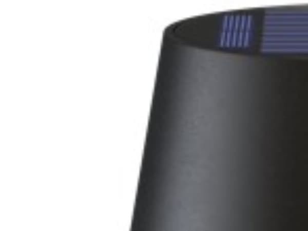 Trådlös LED-bordslampa med solcell, svart