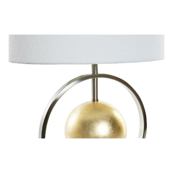 Pöytälamppu DKD Home Decor 8424001806843 Valkoinen Kullattu Hopeinen Metalli 60 W 220 V 40 x 22 x 64 cm