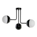 Miniatyrbild 1 av 4: Taklampa DKD Home Decor Vit Svart Metall Glas 220 V 50 W (61 x 58 x 46 cm)