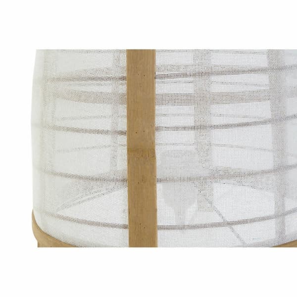 Bordslampa DKD Home Decor Vit Naturell Bambu 40 W 220 V 32 x 32 x 45,5 cm
