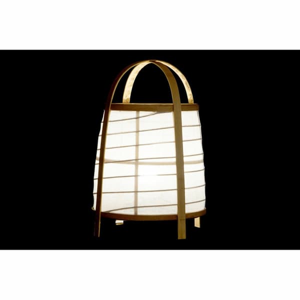 Bordslampa DKD Home Decor Vit Naturell Bambu 40 W 220 V 32 x 32 x 45,5 cm