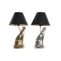 Miniatyrbild 1 av 4: Bordslampa DKD Home Decor Silvrig Svart Gyllene 26 x 26 x 46 cm Harts 220 V 50 W (2 antal)