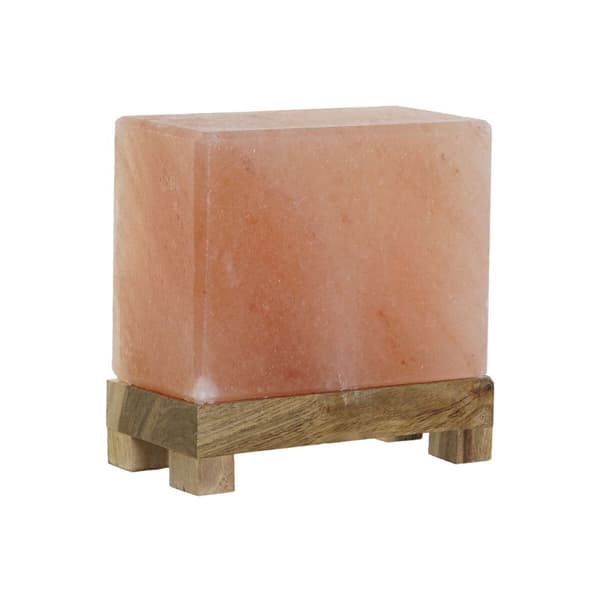 Bordslampa DKD Home Decor Brun Rosa Salt Akaciaträ 15 W 220 V 17 x 7 x 16 cm