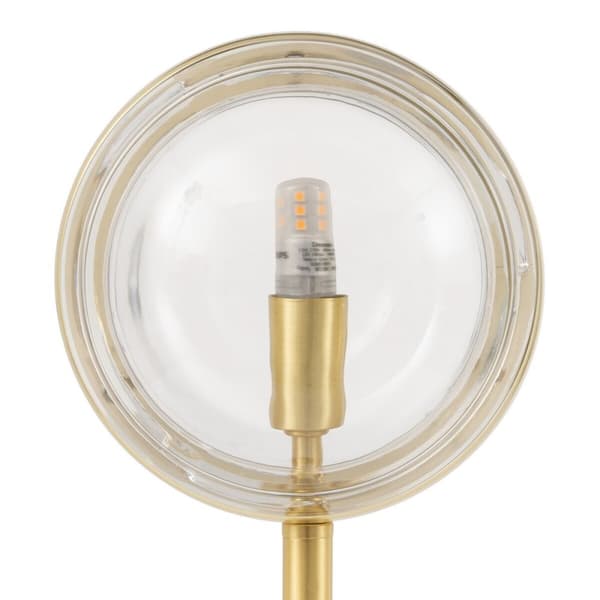 Golvlampa 15 x 15 x 130 cm Glas Gyllene Järn