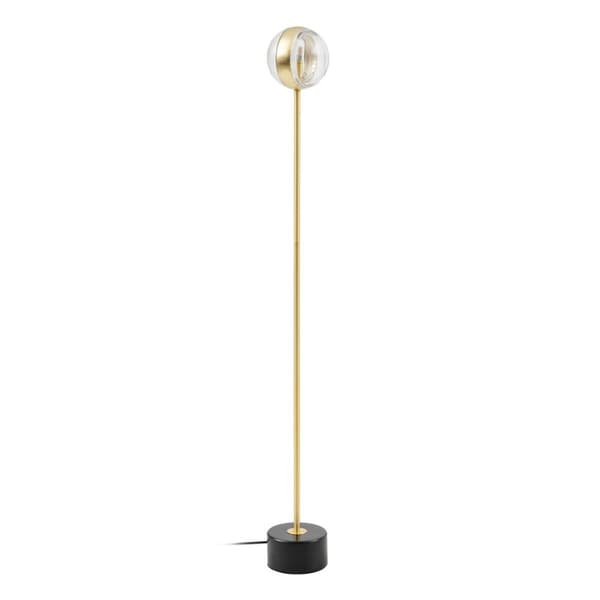 Golvlampa 15 x 15 x 130 cm Glas Gyllene Järn