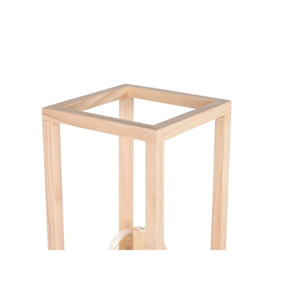 Golvlampa Home ESPRIT Brun Svart Naturell Trä Järn Furu 220 V 19 x 19 x 123 cm