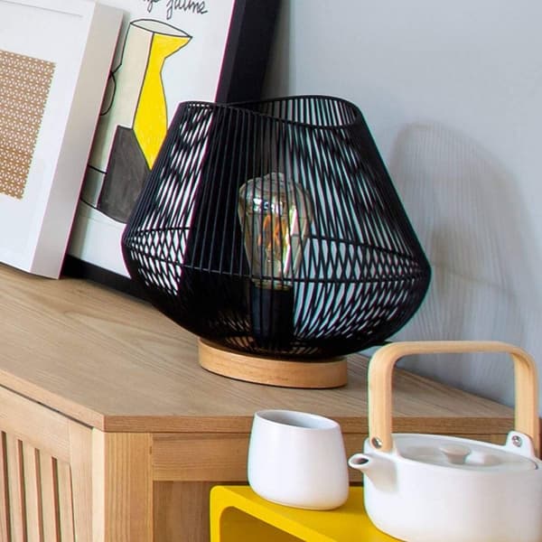 Pöytälamppu Atmosphera Jena Musta Metalli 40 W (Ø 28 x 26 cm)