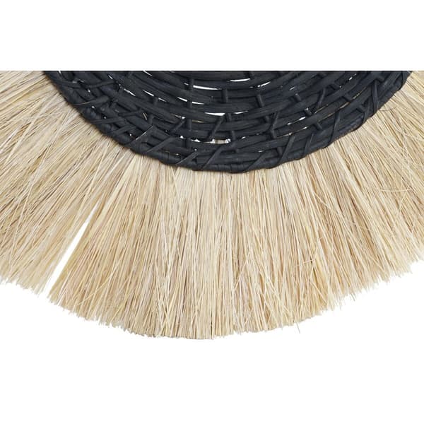 Vägglampa DKD Home Decor Naturell Svart Kolonial Järn 220 V 25 W Jute (42 x 9 x 42 cm)