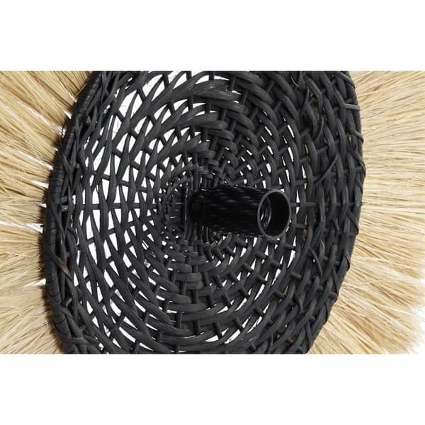 Vägglampa DKD Home Decor Naturell Svart Kolonial Järn 220 V 25 W Jute (42 x 9 x 42 cm)