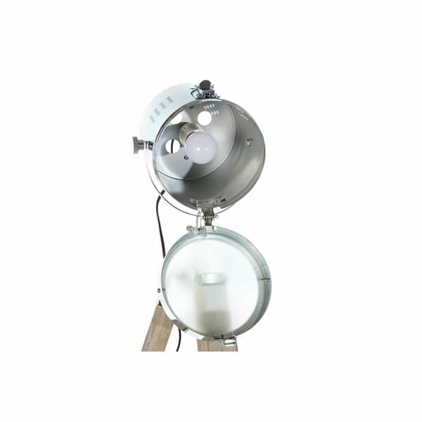 Gulvlampe DKD Home Decor Metal Træ Sølv Lys brun Stativ (66 x 66 x 142 cm)