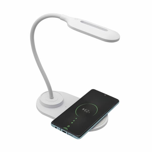 LED-lampe med trådløs oplader til smartphones Denver Electronics LQI-55 Hvid 5 W Hvid