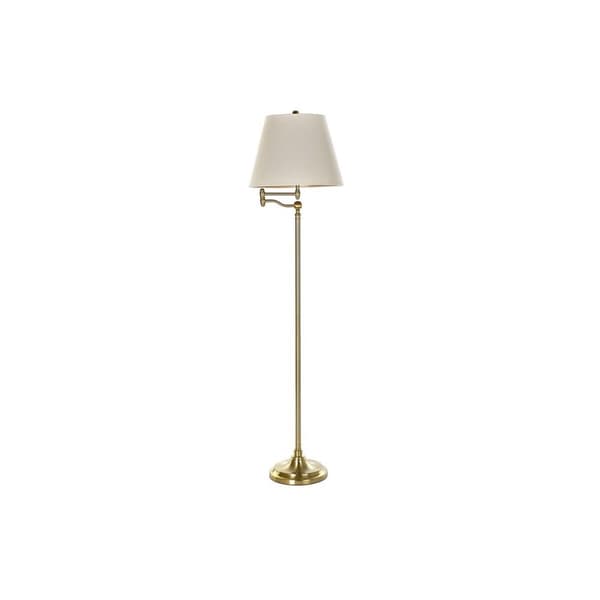 Gulvlampe DKD Home Decor Beige Gylden Metal Polyester (41 x 41 x 160 cm)