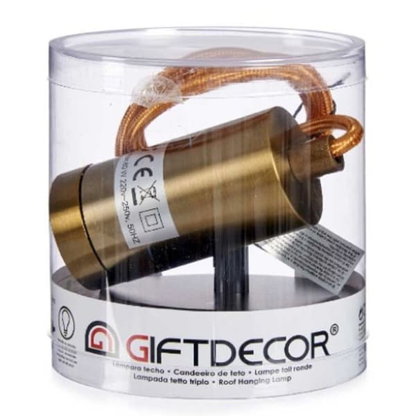 Loftslampe Gylden Metal 60 W 11,5 x 12 x 11,5 cm (6 enheder)