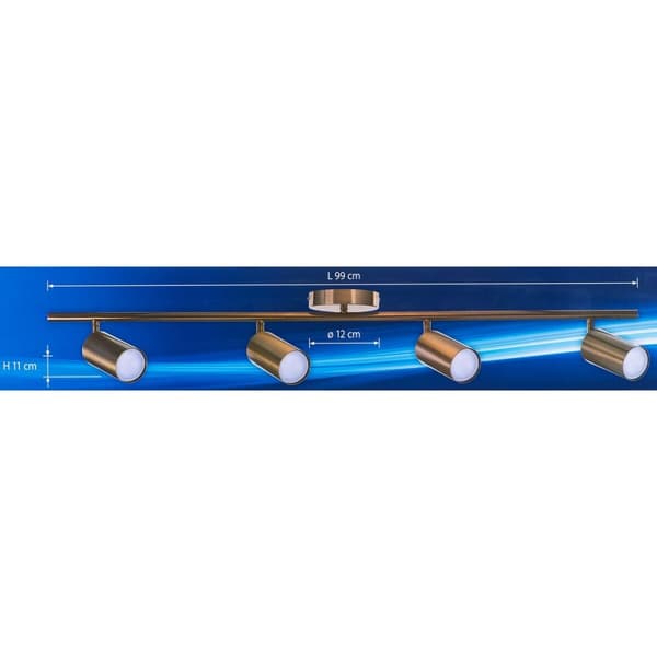 Loftslampe Activejet AJE-SPECTRA 4P Guld Gylden Metal 40 W
