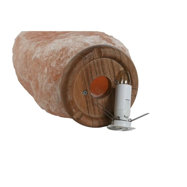 Bordlampe Home ESPRIT Pink Salt Mangotræ 15 W 220 V 17 x 14 x 35 cm