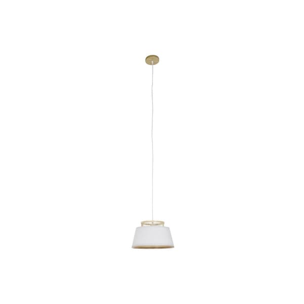 Loftslampe DKD Home Decor Hvid Brun Natur Bambus 50 W 30 x 30 x 20 cm Hvid