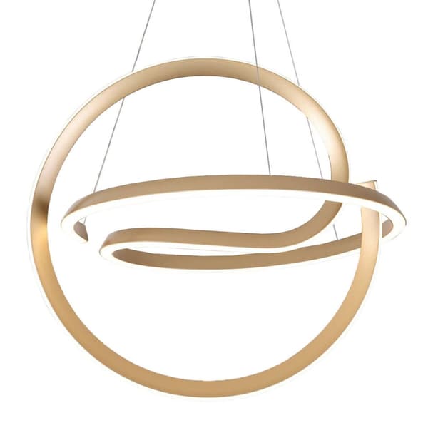 Loftslampe Home ESPRIT Hvid Gylden Silikone Aluminium 55 W 40 x 40 x 42 cm