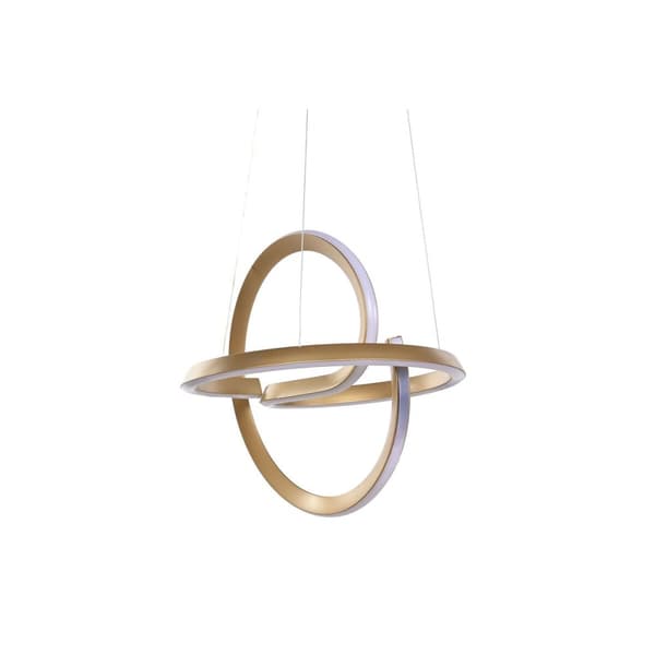 Loftslampe Home ESPRIT Hvid Gylden Silikone Aluminium 55 W 40 x 40 x 42 cm