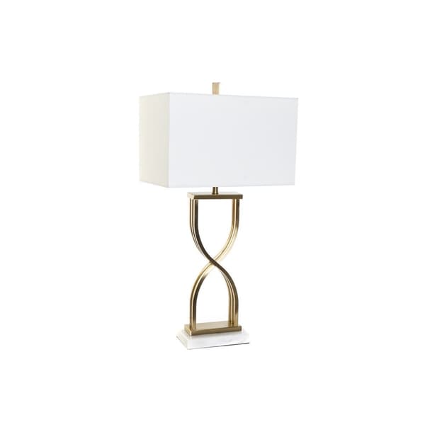 Bordslampa DKD Home Decor 40 x 23 x 79 cm Gyllene Metall Vit Marmor 40 W 240 V