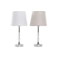 Miniatyrbillede 1 af 4: Bordlampe Home ESPRIT Hvid Beige Metal Krystal 50 W 220 V 23 x 23 x 46 cm (2 enheder)