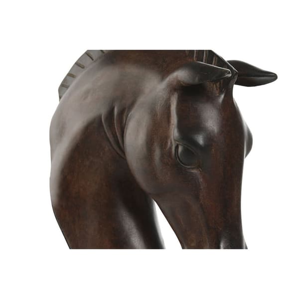 Væglampe Home ESPRIT Sort Mørkebrun Kolonistil Hest 220 V 18 x 21,5 x 50,5 cm (2 enheder)