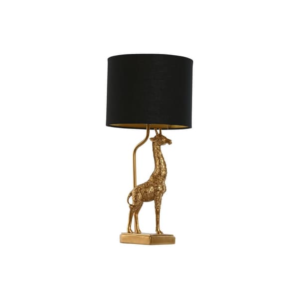 Bordslampa Home ESPRIT Svart Gyllene 20 x 20 x 53 cm