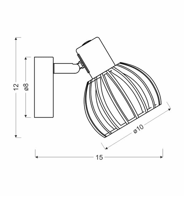 ATARRI VÄGGLAMPA 1X25W E14 VIT+TRÄ