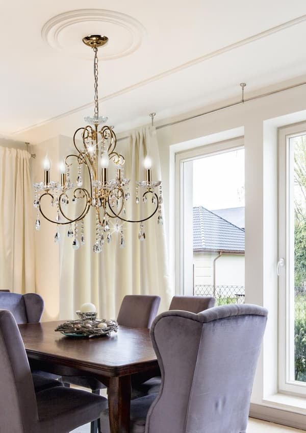 AURORA HÆNGELAMPE 5*40W E14 GULD
