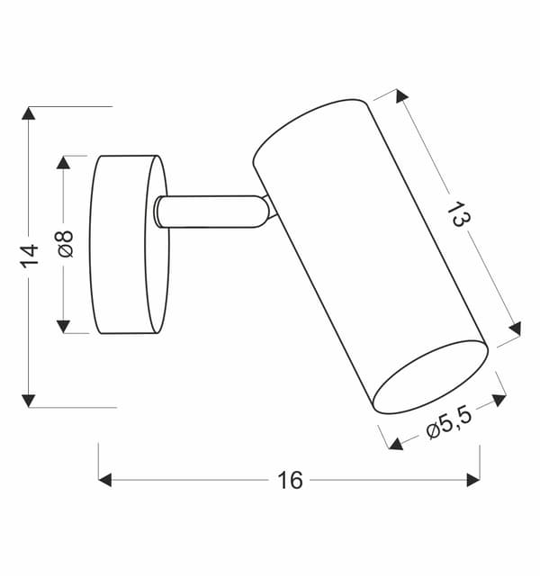 Colly seinävalaisin musta 1x15w gu10 musta lampunvarjostin