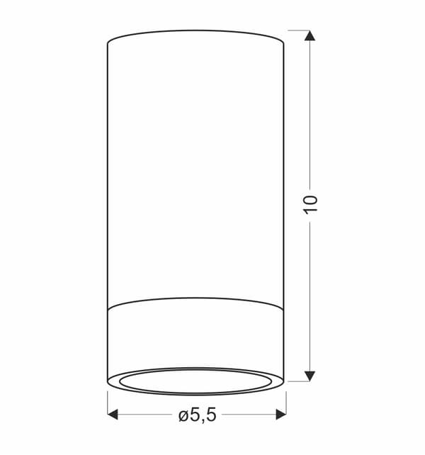 CONTI RØR LOFTSLAMPE 1X15W GU10 5,5/10 SORT + TRÆ