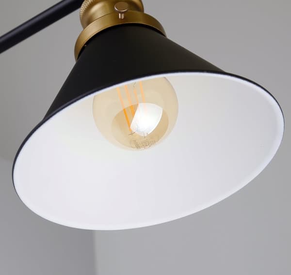 Fundo seinävalaisin musta+kulta 1x40w e27 musta varjostin