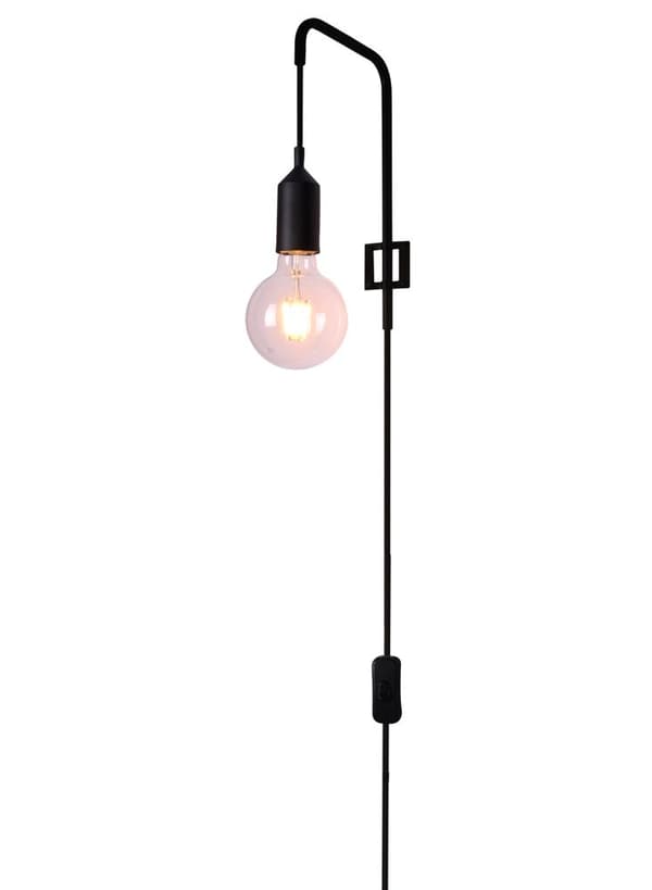 LAREN 1 SVART VÄGGLAMPA