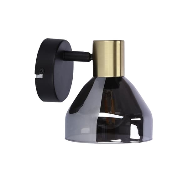 GREGORY LAMP SEINÄVALAISIN MUSTA RUSKEA 1X40W E14 SAVUVALAISIN
