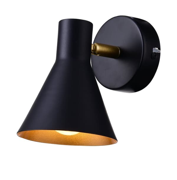 LESS VÄGGLAMPA 1X40W E14 MATT SVART