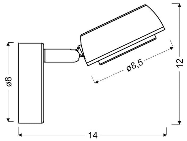 MILD VÆGLAMPE 1X6W LED GRÅ 3000K