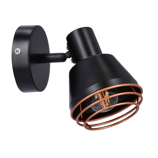 Neria seinävalaisin musta 1x40w e14 kuparivarjostin