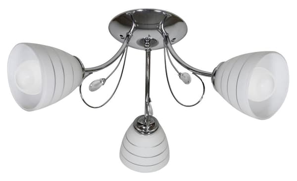 SIMPLI HÆNGELAMPE 3*40W E27 KROM MED KRYSTAL + LAMPE MED REMM