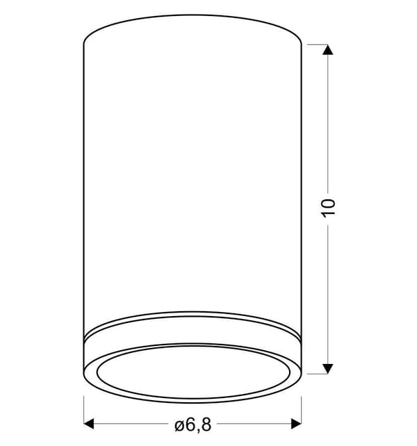 TUBA KATTOVALAISIN 1X15W GU10 6.8/10 MATTA HOPEAA