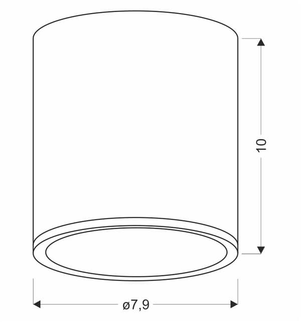 TUBA TAKLAMPA 1X15W GU10 7,9/10 TRÄ