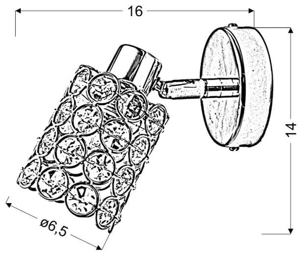 YORK VÄGGLAMPA 1X40W G9 MÄSSING (BŻ)