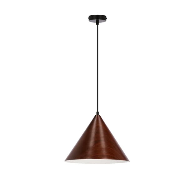 DUNCA HÆNGELAMPE 32 SORT 1X40 E27 MØRK VALNØDDLAMPE