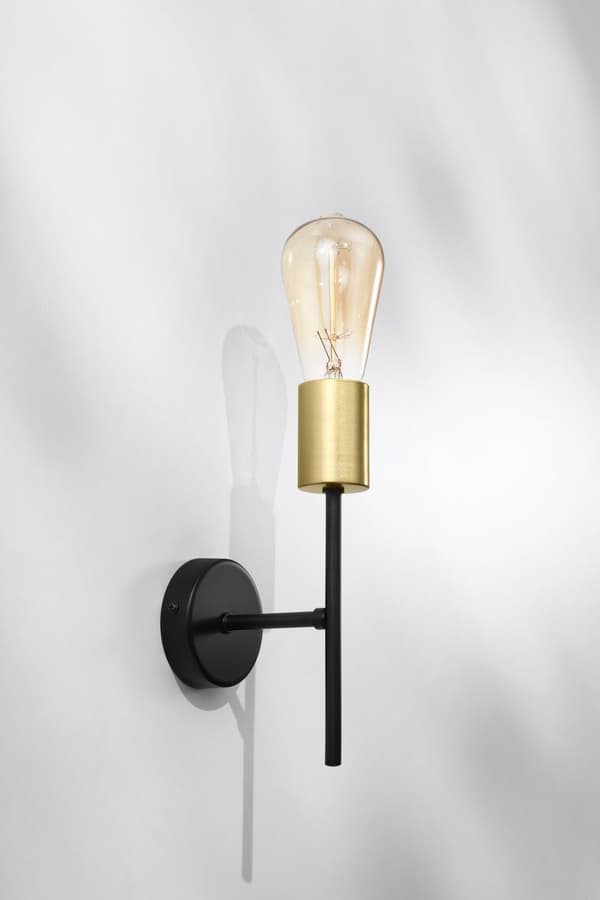 Crespilo vägglampa svart 1x40 e27