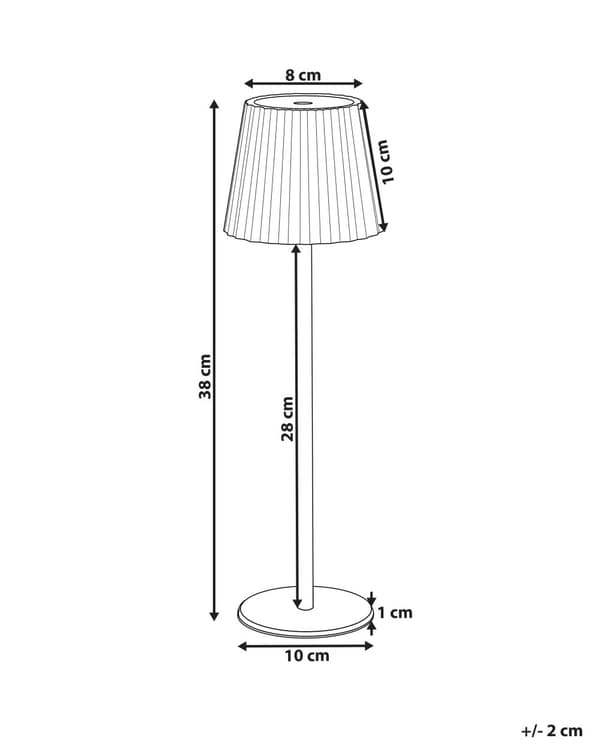 Bordlampe Lyseblå Aluminium 38 cm LED Lampe til Bord Genopladelig Sengebordslampe Trådløs USB Natbordslampe med Batteri