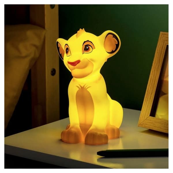 Paladone Simba 3D-formad lampa - officiellt licensierad The Lion King Product, Disney Night Light för nattduksbord eller