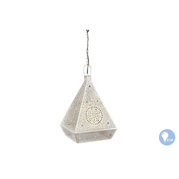 Loftslampe Home ESPRIT Hvid Gylden Metal 25 W 29 x 26 x 40 cm Hvid