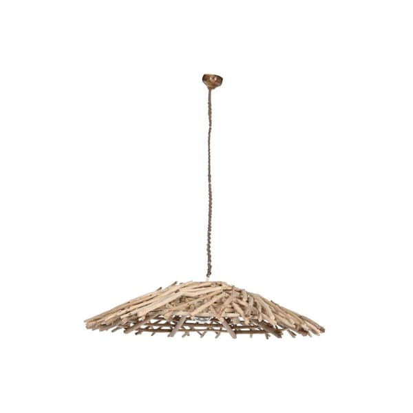 Loftslampe Home ESPRIT Natur Træ Eucalyptus 50 W 100 x 100 x 18 cm Naturlig