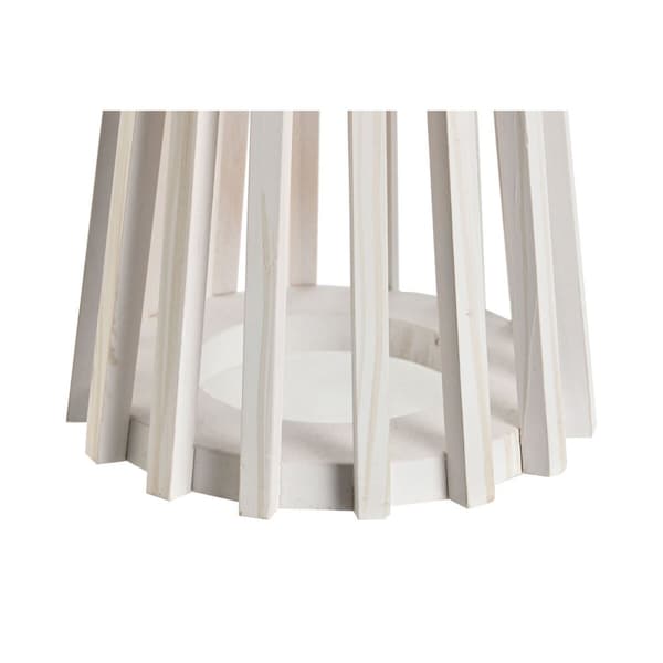 Bordslampa Home ESPRIT Vit Trä 50 W 220 V 30 x 30 x 61 cm