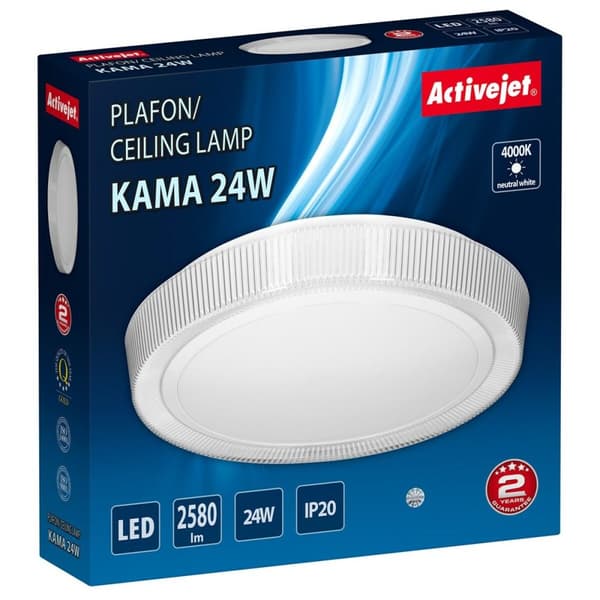 Loftslampe Activejet AJE-KAMA 24W Hvid 80 24 W (4000 K)